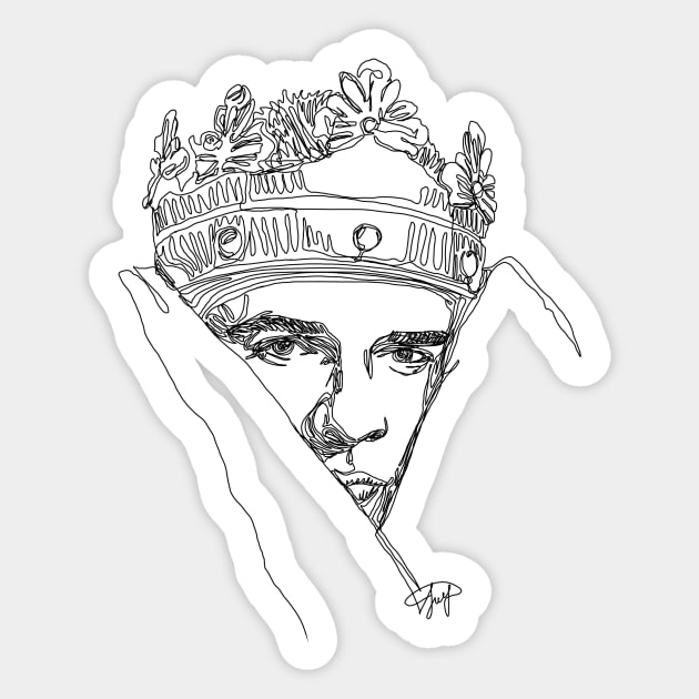 Dave Gahan, line art Sticker by ArtInPi